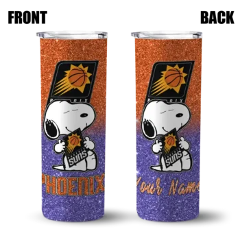 personalized phoenix suns snoopy attitude purple skinny tumbler fashion forward.webp