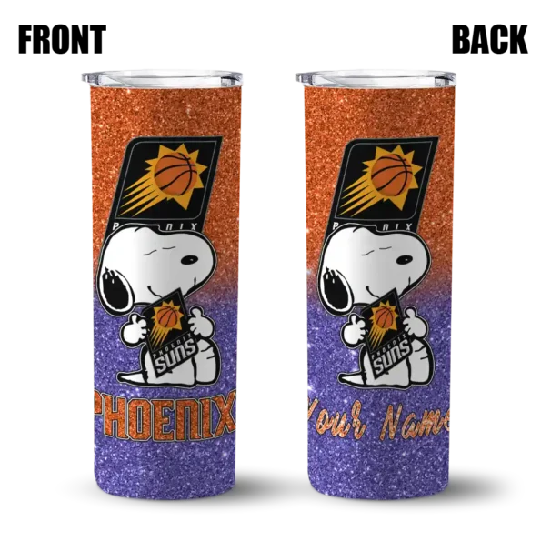 personalized phoenix suns snoopy attitude purple skinny tumbler fashion forward.webp