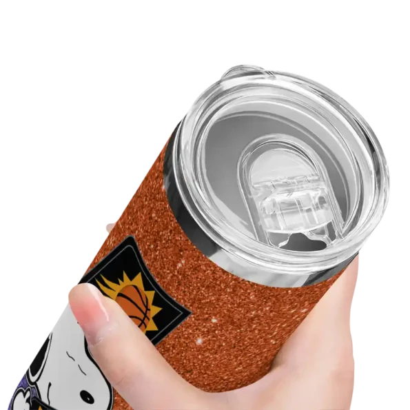 personalized phoenix suns snoopy attitude purple skinny tumbler high quality.webp