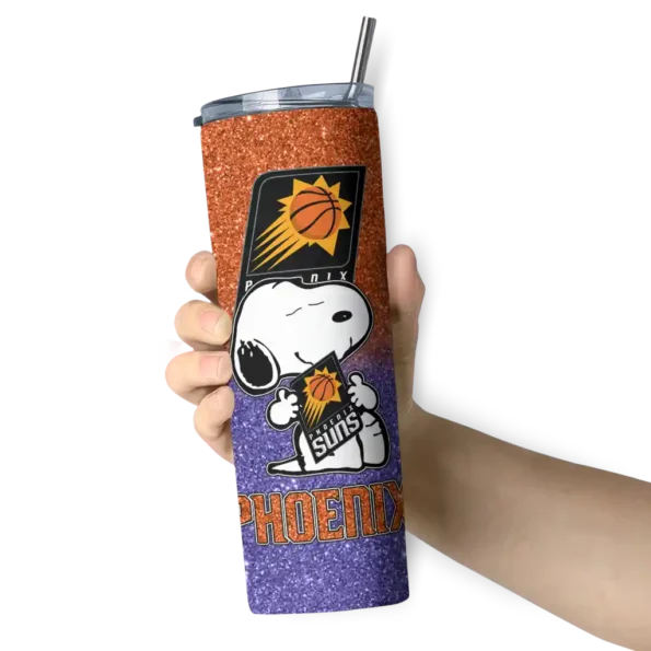 personalized phoenix suns snoopy attitude purple skinny tumbler premium grade.webp