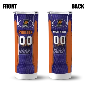 personalized phoenix suns stacked diamond purple skinny tumbler fashion forward.webp