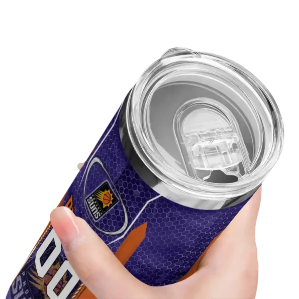 personalized phoenix suns stacked diamond purple skinny tumbler high quality.webp