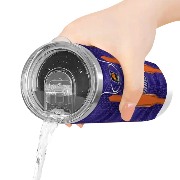 personalized phoenix suns stacked diamond purple skinny tumbler latest model.webp