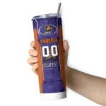 personalized phoenix suns stacked diamond purple skinny tumbler best selling 1.webp
