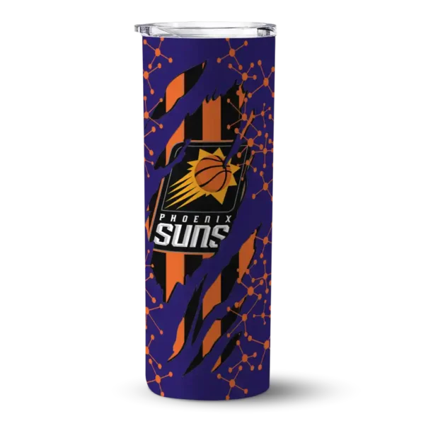 personalized phoenix suns star pop purple black skinny tumbler best selling 1.webp