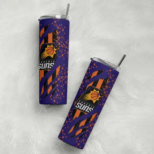 personalized phoenix suns star pop purple black skinny tumbler top rated.webp