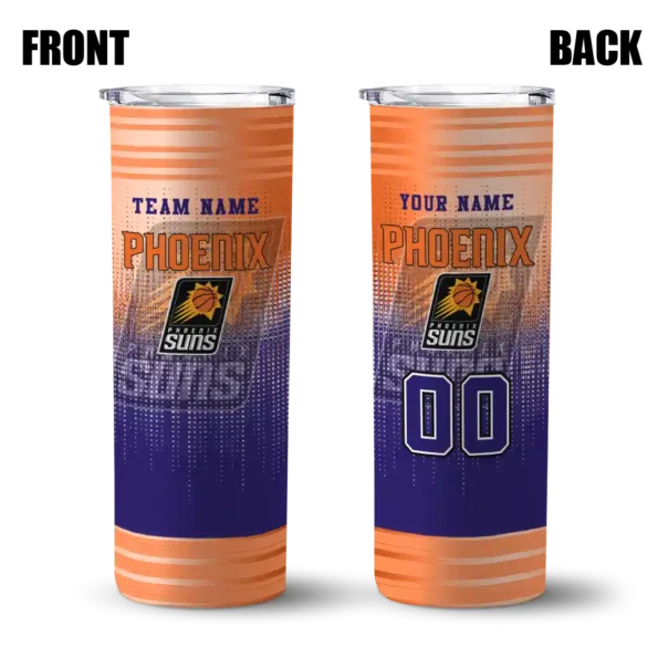 personalized phoenix suns swirl texture purple skinny tumbler fashion forward.webp