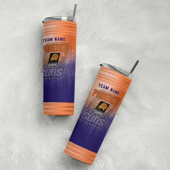 personalized phoenix suns swirl texture purple skinny tumbler top rated.webp