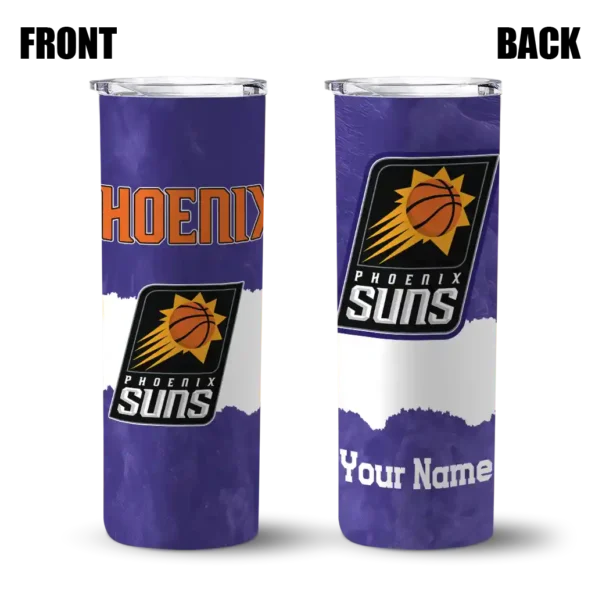 personalized phoenix suns torn band purple white skinny tumbler fashion forward.webp