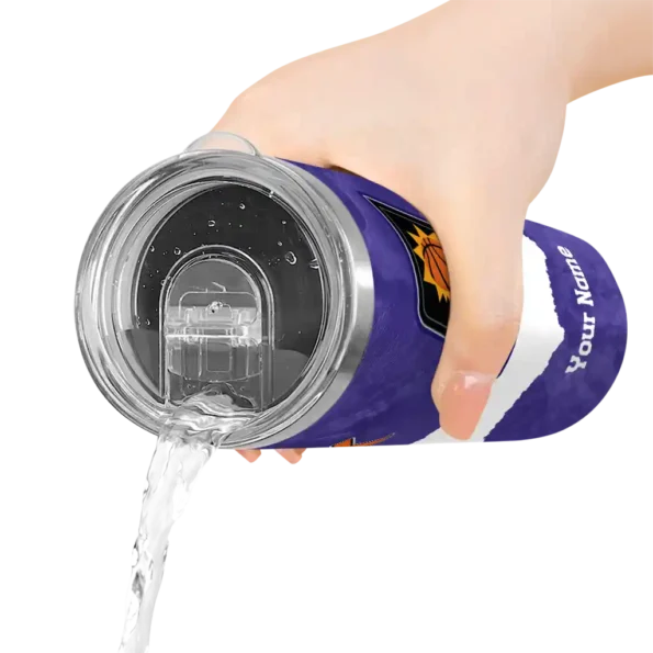 personalized phoenix suns torn band purple white skinny tumbler latest model.webp