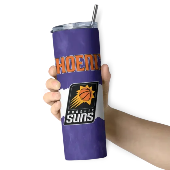 personalized phoenix suns torn band purple white skinny tumbler premium grade.webp