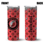 personalized portland trail blazers camo streak red skinny tumbler best selling 1.webp