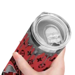 personalized portland trail blazers camo streak red skinny tumbler best selling 1.webp