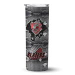personalized portland trail blazers chevron v red gray skinny tumbler best selling 1.webp