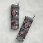 personalized portland trail blazers chevron v red gray skinny tumbler best selling 1.webp