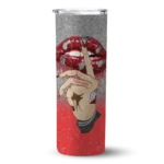 personalized portland trail blazers sparkle lips red skinny tumbler best selling 1.webp