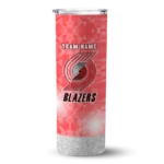 personalized portland trail blazers starburst tiles red skinny tumbler best selling 1.webp