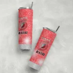 personalized portland trail blazers starburst tiles red skinny tumbler best selling 1.webp