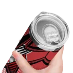 personalized portland trail blazers web stripes red white skinny tumbler best selling 1.webp