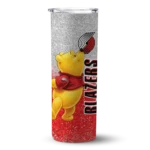 personalized portland trail blazers winnie the pooh red gray skinny tumbler best selling 1.webp