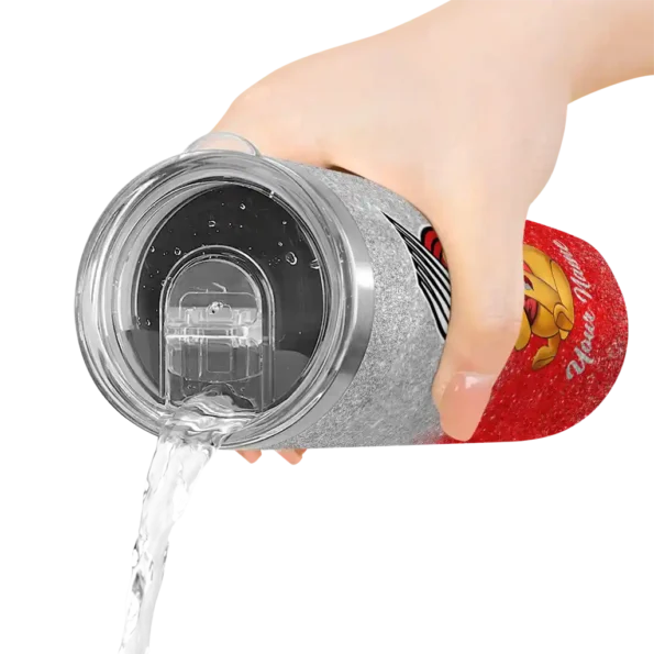 personalized portland trail blazers winnie the pooh red gray skinny tumbler latest model.webp