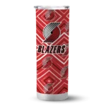 personalized portland trail blazers zipper leopard red skinny tumbler best selling 1.webp