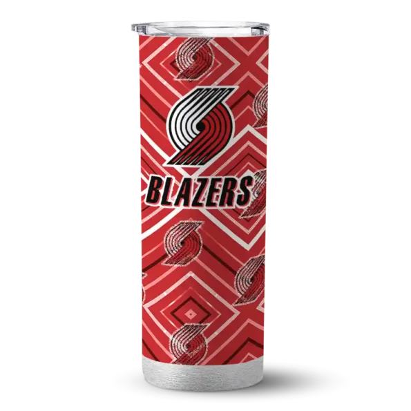 personalized portland trail blazers zipper leopard red skinny tumbler best selling 1.webp