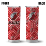 personalized portland trail blazers zipper leopard red skinny tumbler best selling 1.webp
