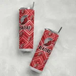 personalized portland trail blazers zipper leopard red skinny tumbler best selling 1.webp