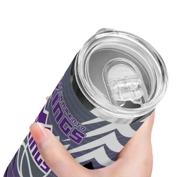 personalized sacramento kings chevron stripes purple skinny tumbler high quality.webp