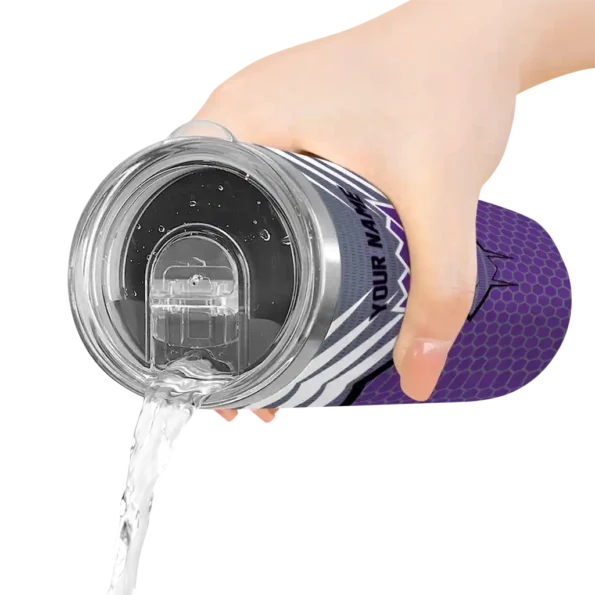 personalized sacramento kings chevron stripes purple skinny tumbler latest model.webp