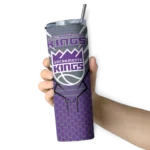 personalized sacramento kings chevron stripes purple skinny tumbler best selling 1.webp