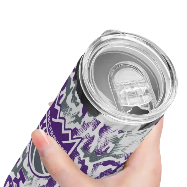 personalized sacramento kings claw marks purple white skinny tumbler high quality.webp