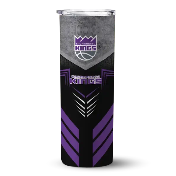 personalized sacramento kings hexagon honeycomb purple black skinny tumbler best selling 1.webp