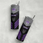 personalized sacramento kings hexagon honeycomb purple black skinny tumbler best selling 1.webp