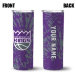 personalized sacramento kings metallic grid purple skinny tumbler best selling 1.webp