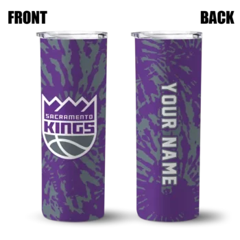 personalized sacramento kings metallic grid purple skinny tumbler fashion forward.webp
