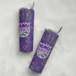 personalized sacramento kings metallic grid purple skinny tumbler best selling 1.webp