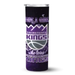 personalized sacramento kings rose romance purple black skinny tumbler best selling.webp