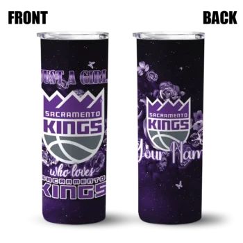 personalized sacramento kings rose romance purple black skinny tumbler fashion forward.webp