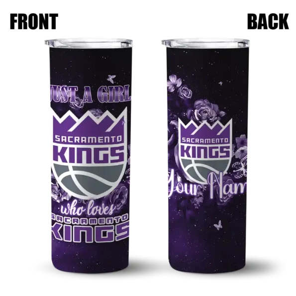personalized sacramento kings rose romance purple black skinny tumbler fashion forward.webp