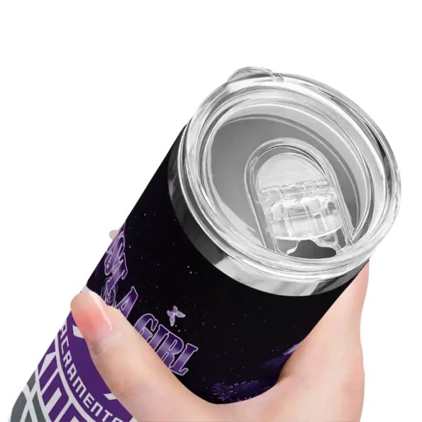 personalized sacramento kings rose romance purple black skinny tumbler high quality.webp