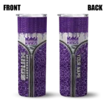 personalized sacramento kings sparkle drip purple skinny tumbler best selling 1.webp