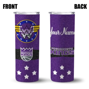personalized sacramento kings star cluster purple skinny tumbler fashion forward.webp