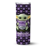 personalized sacramento kings yoda cozy purple black skinny tumbler best selling 1.webp