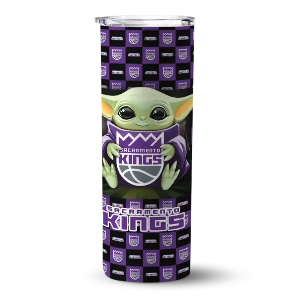 personalized sacramento kings yoda cozy purple black skinny tumbler best selling 1.webp