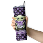 personalized sacramento kings yoda cozy purple black skinny tumbler best selling 1.webp