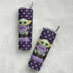 personalized sacramento kings yoda cozy purple black skinny tumbler best selling 1.webp