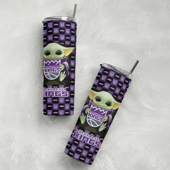 personalized sacramento kings yoda cozy purple black skinny tumbler top rated.webp