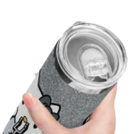 personalized san antonio spurs hello kitty silver black skinny tumbler best selling 1.webp